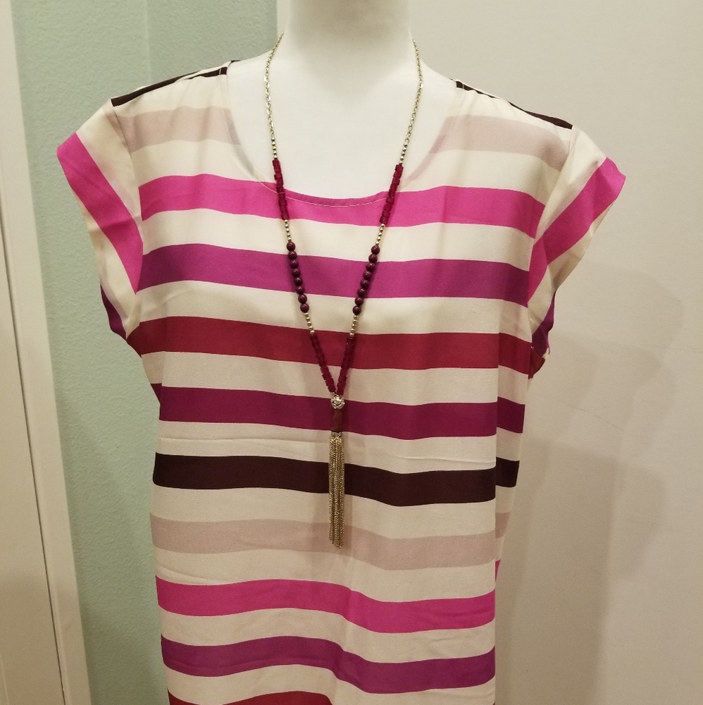 🌸The Limited Blouse Multi Color Striped